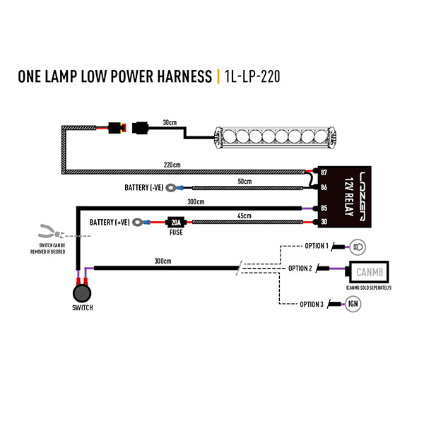 le magasin des pilotes : KIT CONNECTION 1 LAMPE avec INTER pour ST Triple R Linear Low Power