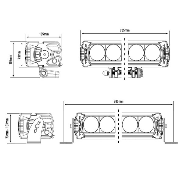 le magasin des pilotes : RAMPE LAZER TRIPLE R 16 LED ELITE GEN 2